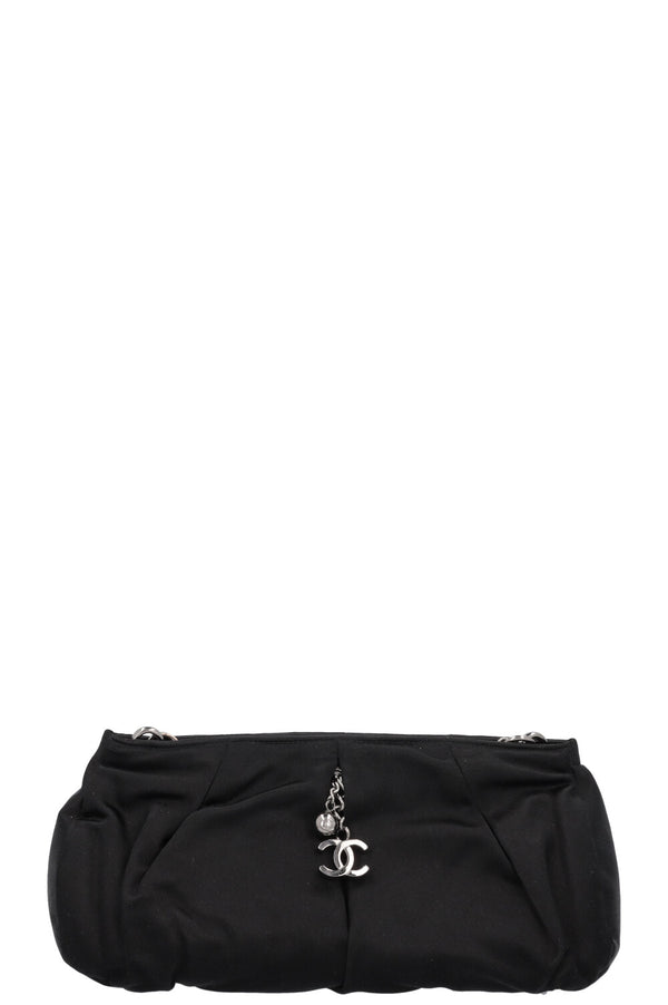 Pochette CHANEL CC Chain Noir Satiné
