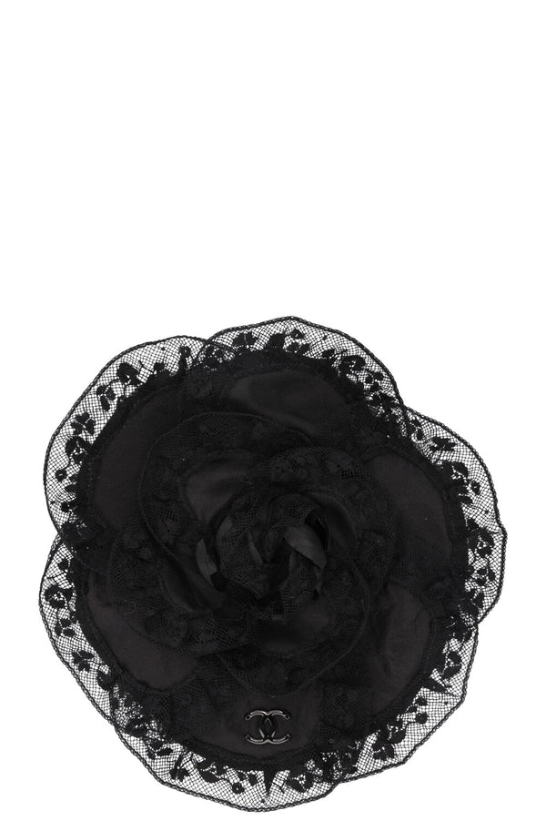 CHANEL Camelia Brooch and Belt Silk