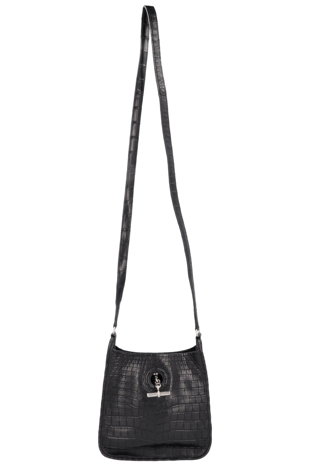 HERMÈS Vespa Crossbody Bag Alligator Black