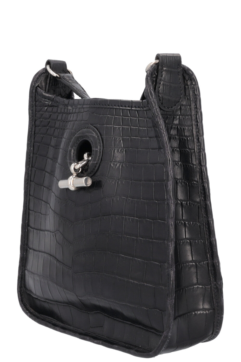 HERMÈS Vespa Crossbody Bag Alligator Black