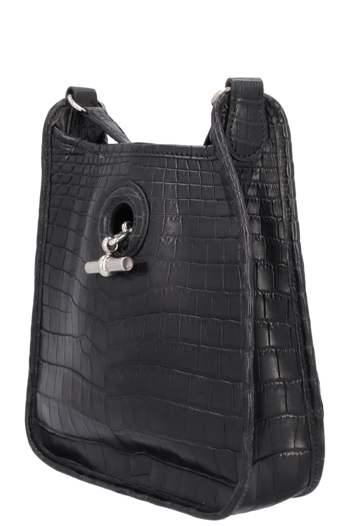HERMÈS Vespa Crossbody Bag Alligator Black