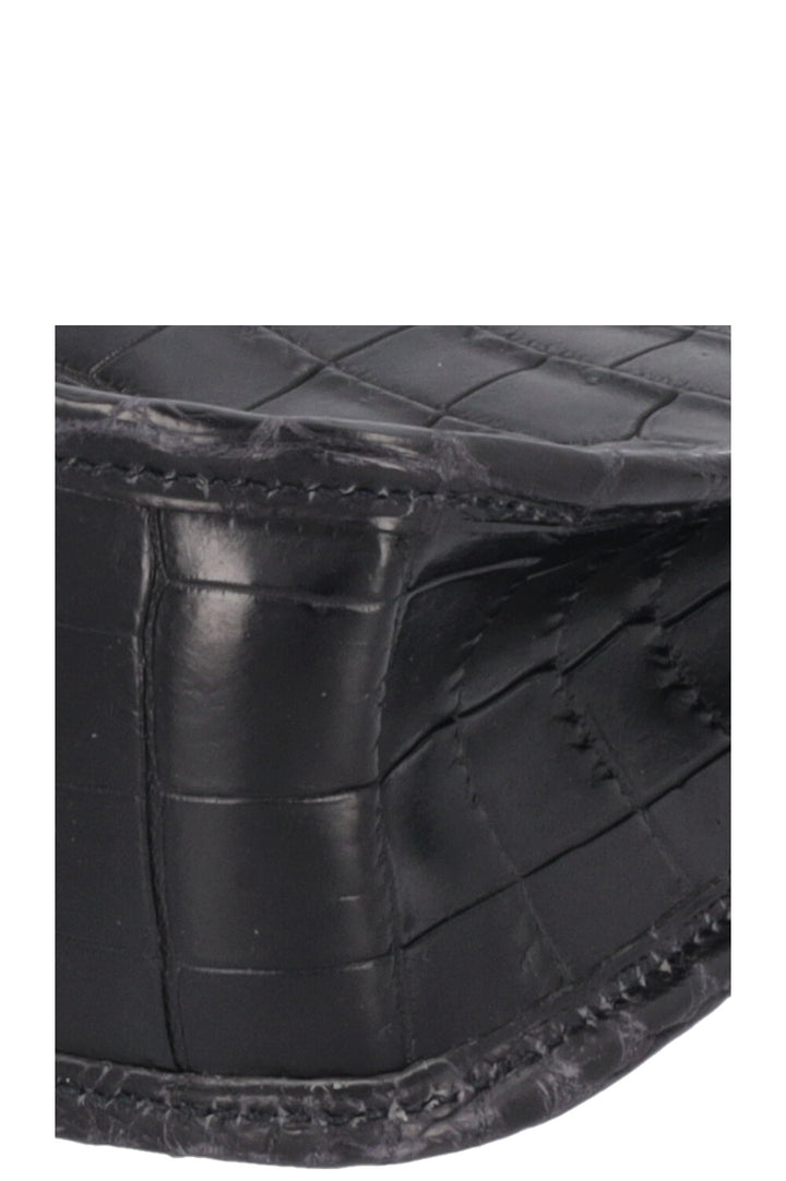 HERMÈS Vespa Crossbody Bag Alligator Black