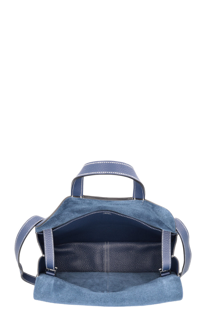 HERMÈS Halzan 31 Bag Clemence Bleu Marine