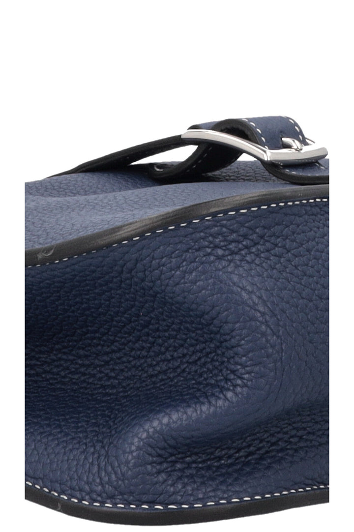 HERMÈS Halzan 31 Bag Clemence Bleu Marine