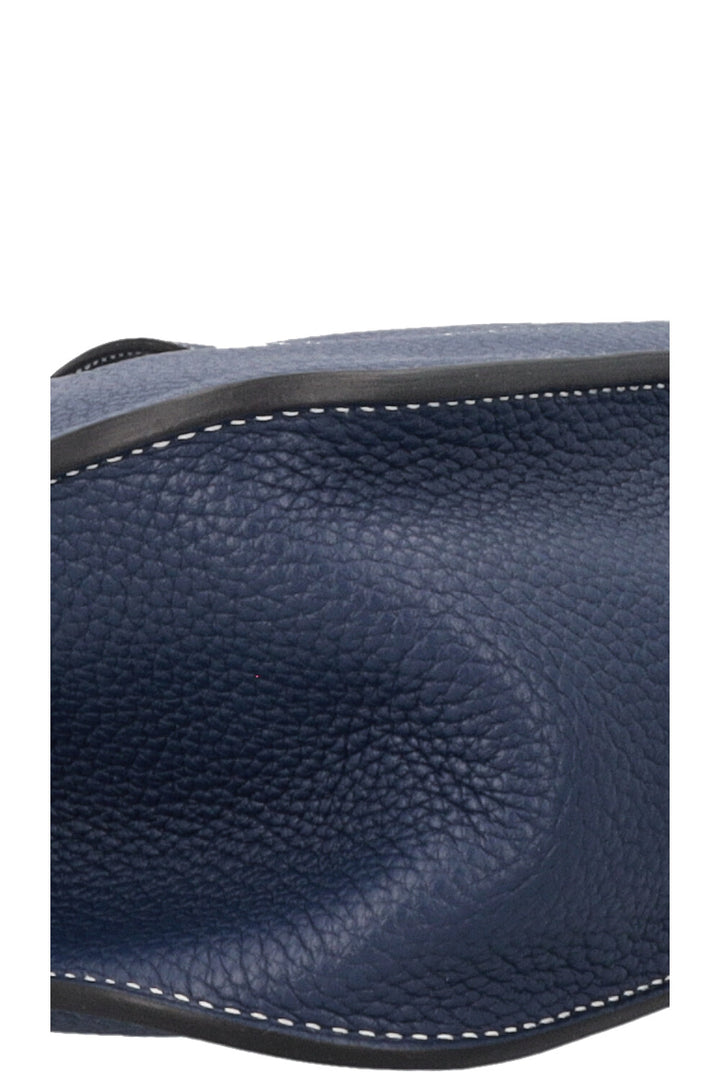 HERMÈS Halzan 31 Bag Clemence Bleu Marine