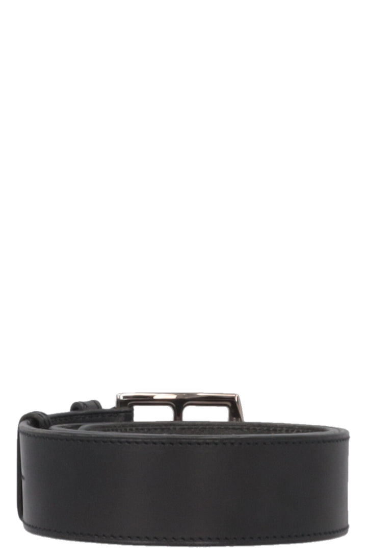 HERMÈS Belt Leather Black Palladium