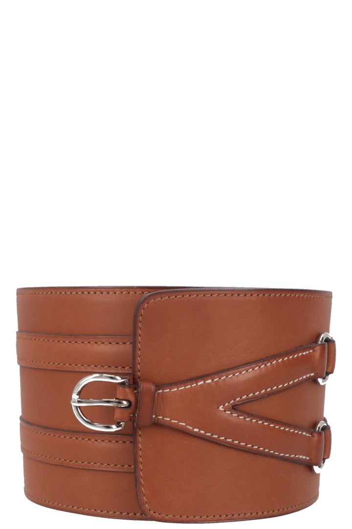 HERMÈS Waist Belt Leather Gold