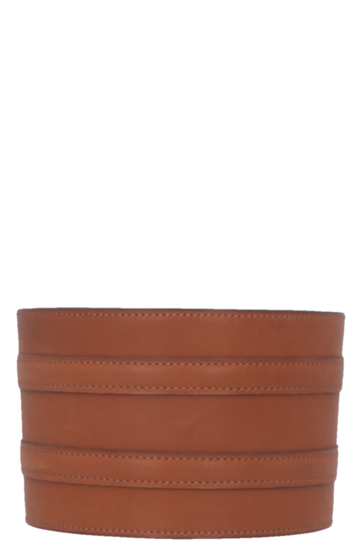 HERMÈS Waist Belt Leather Gold