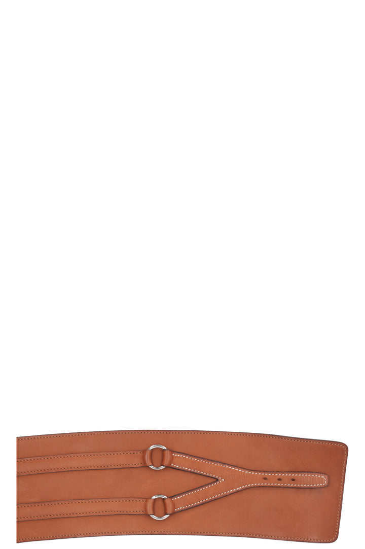 HERMÈS Waist Belt Leather Gold