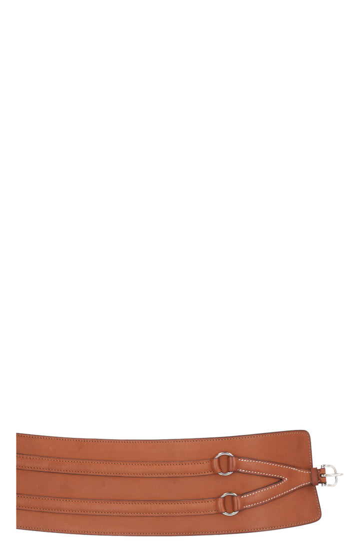 HERMÈS Waist Belt Leather Gold