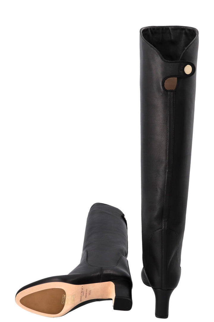 Bottes JIMMY CHOO Minerva 65 en cuir noir