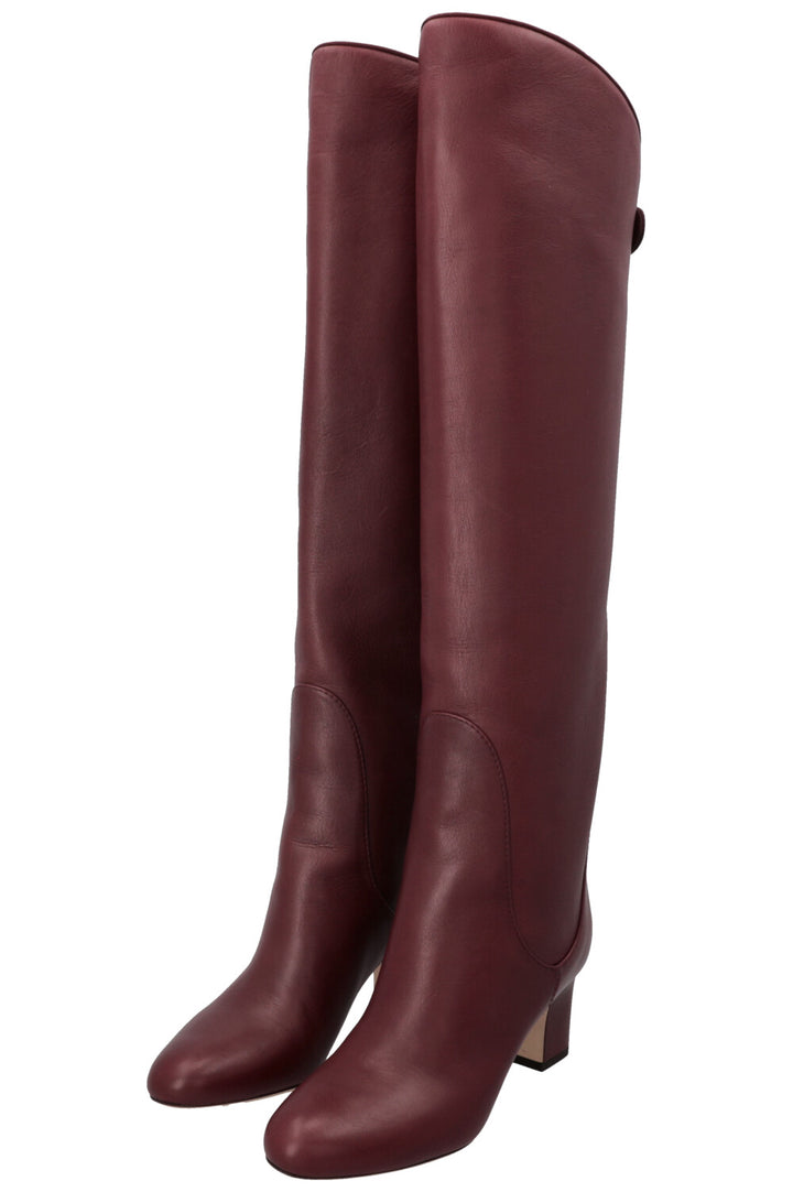 JIMMY CHOO Minerva 65 Boots Leather Bordeaux