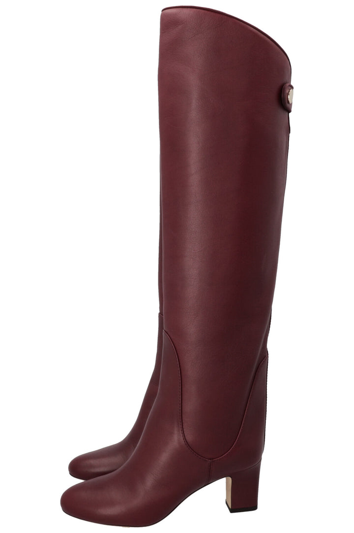JIMMY CHOO Minerva 65 Boots Leather Bordeaux