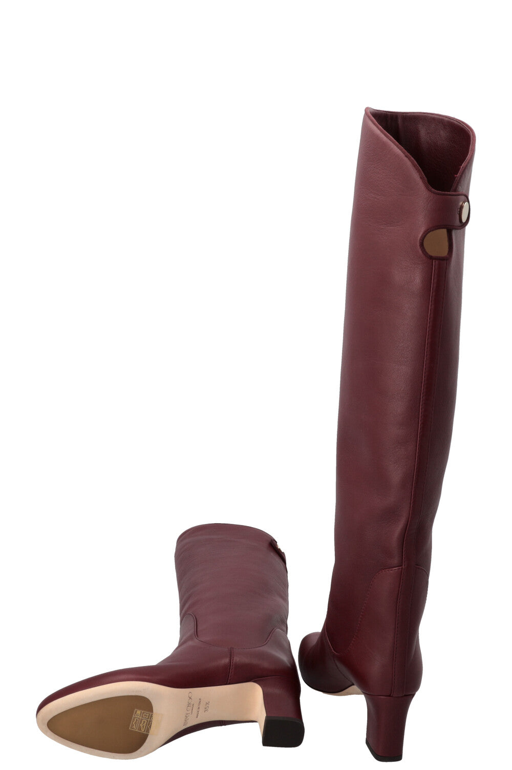 JIMMY CHOO Minerva 65 Boots Leather Bordeaux