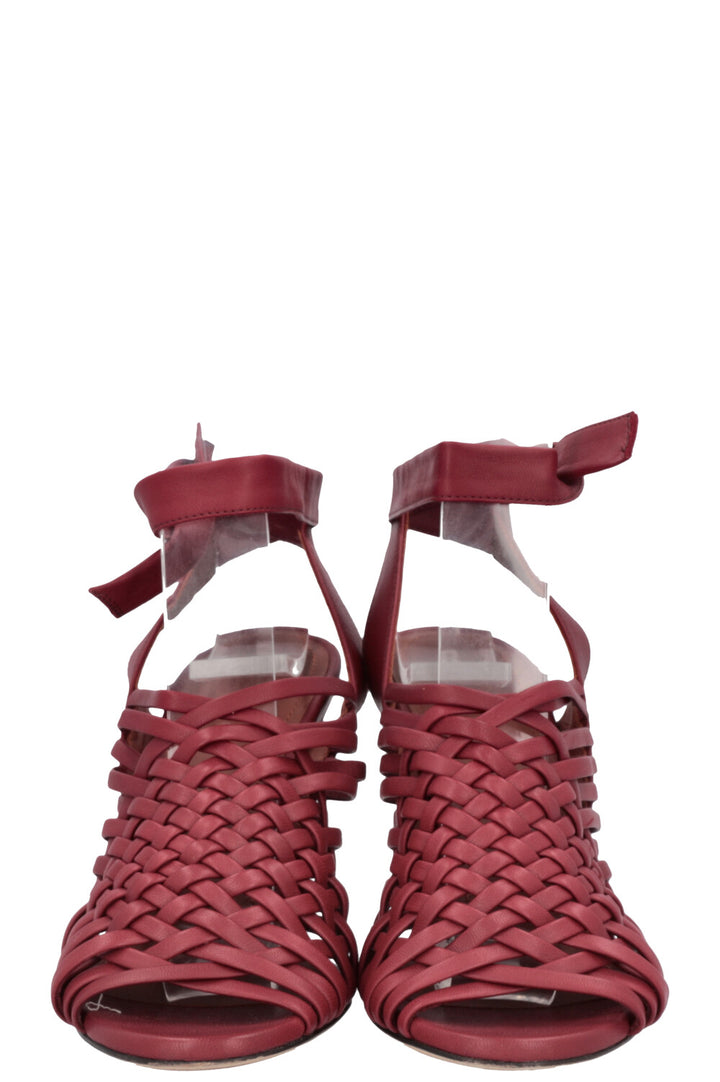 LORO PIANA Woven Heels Bordeaux