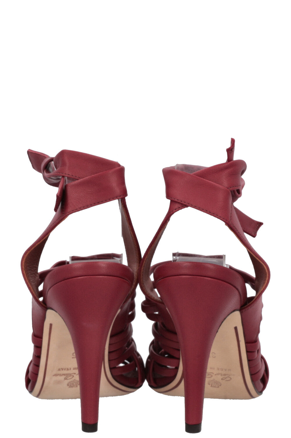 LORO PIANA Woven Heels Bordeaux
