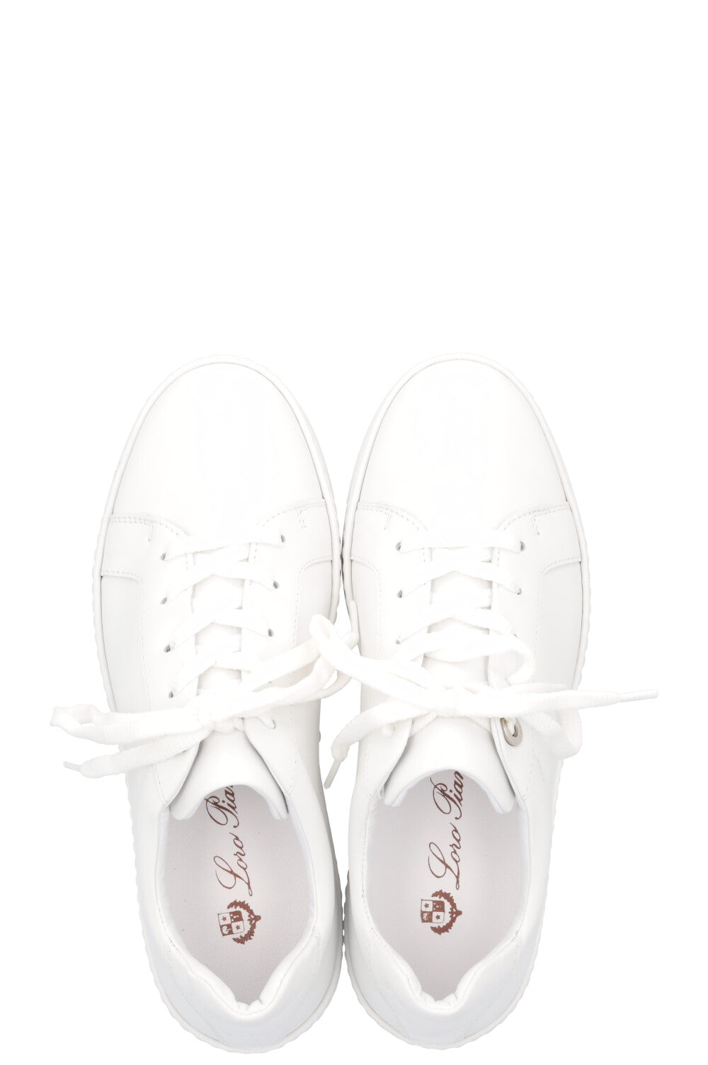 LORO PIANA Baskets Nuages ​​Cuir Blanc