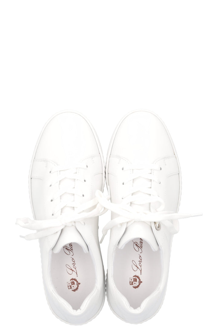 LORO PIANA Baskets Nuages ​​Cuir Blanc