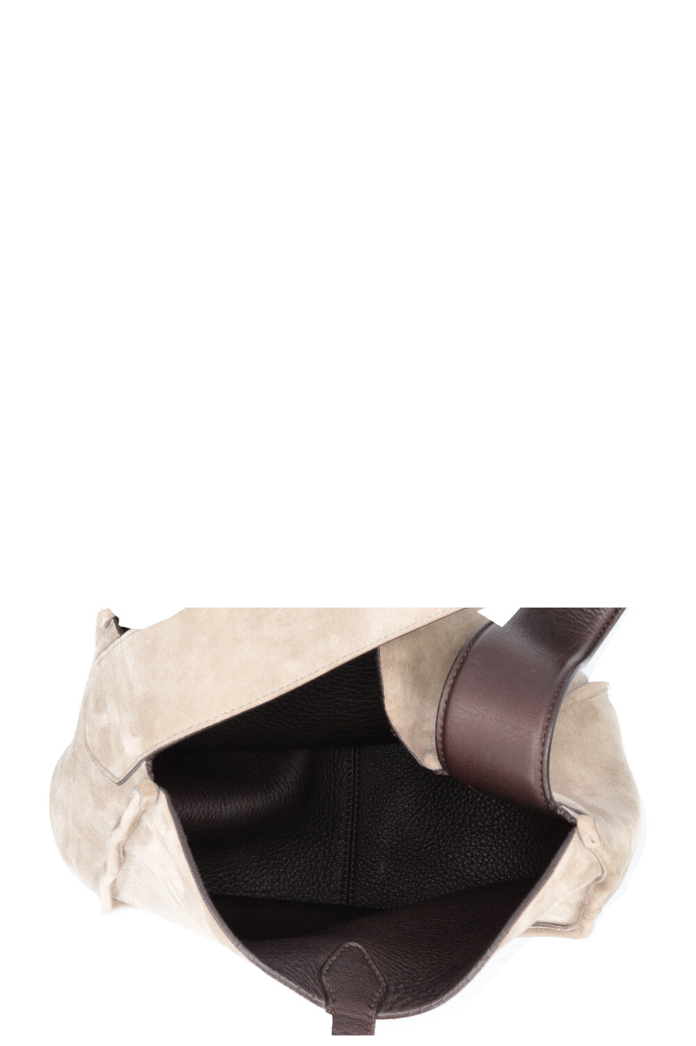 LORO PIANA Bucket Bag Suede Grey