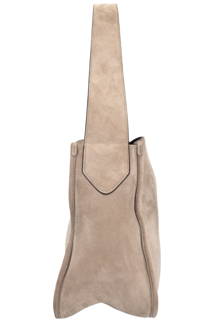 LORO PIANA Bucket Bag Suede Grey