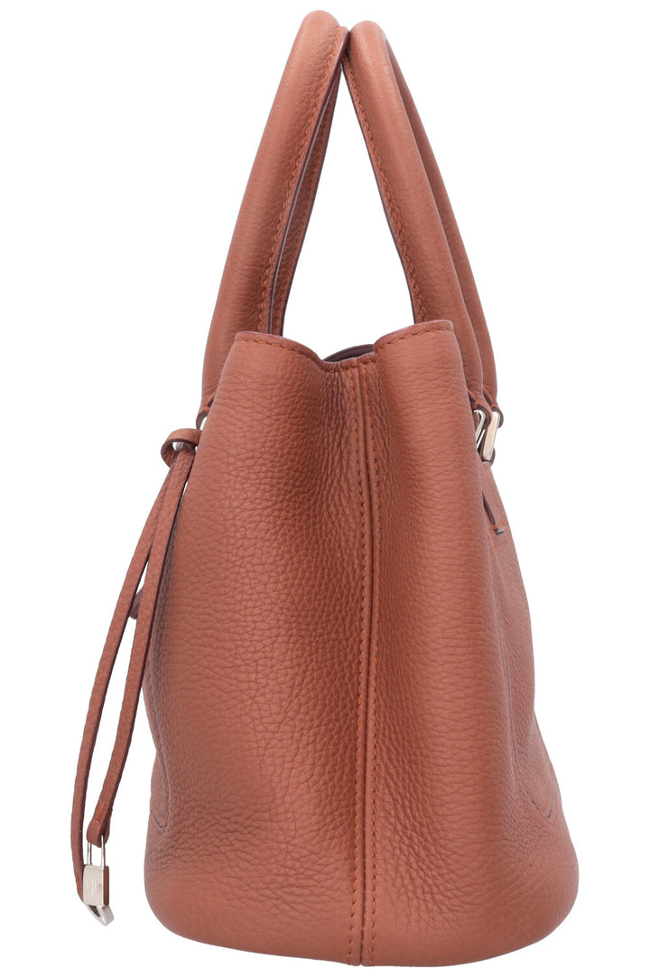 LORO PIANA Top Handle Bag leather Brown