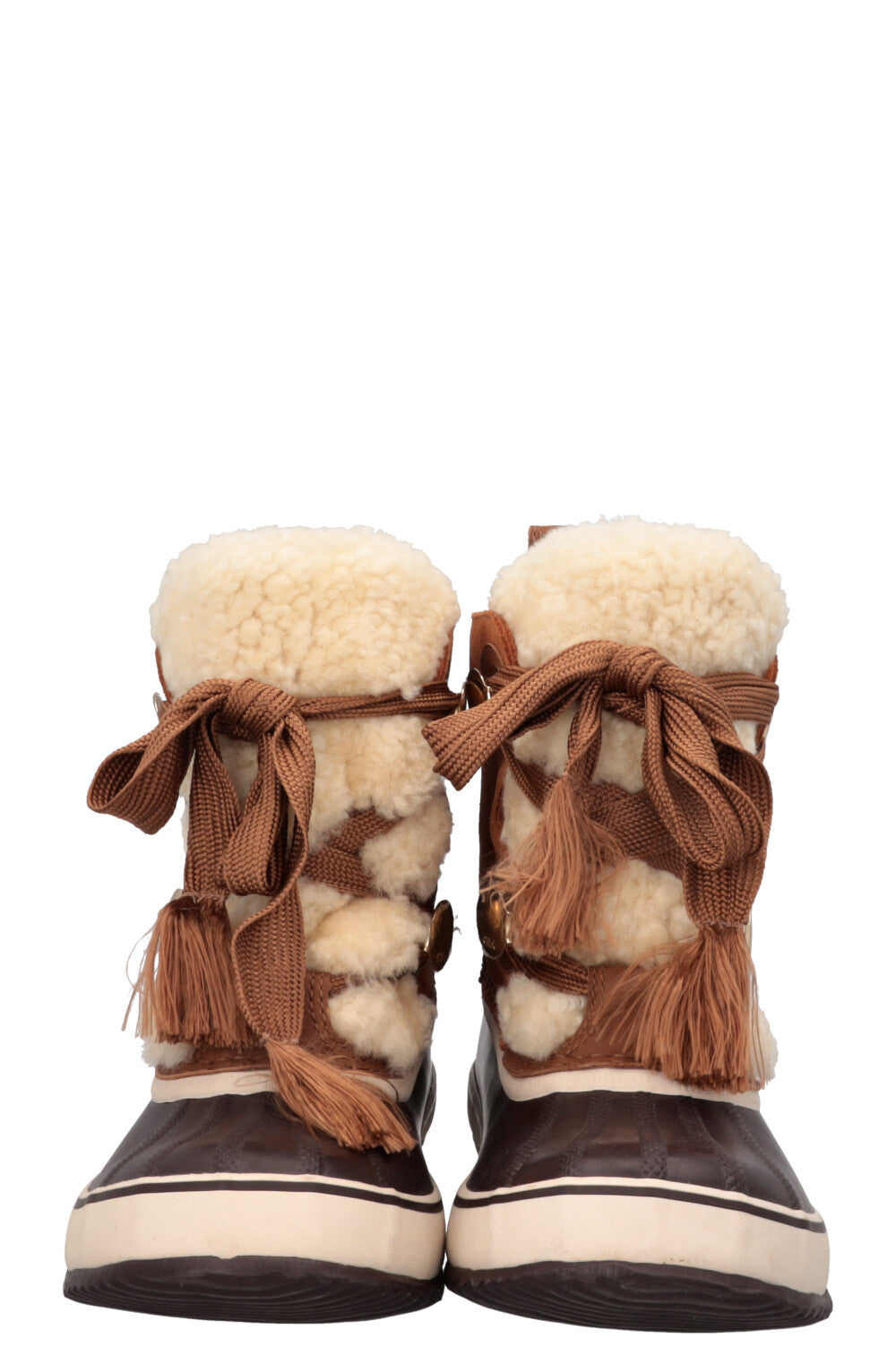 CHLOÉ x Sorel Shearling Boots Brown