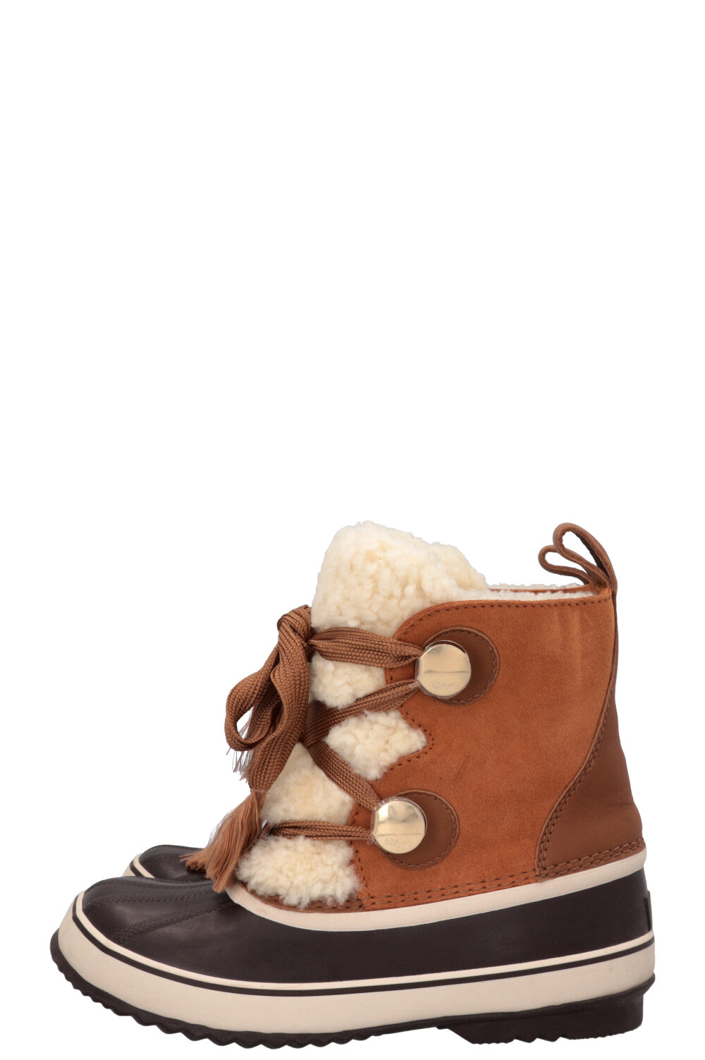 CHLOÉ x Sorel Shearling Boots Brown