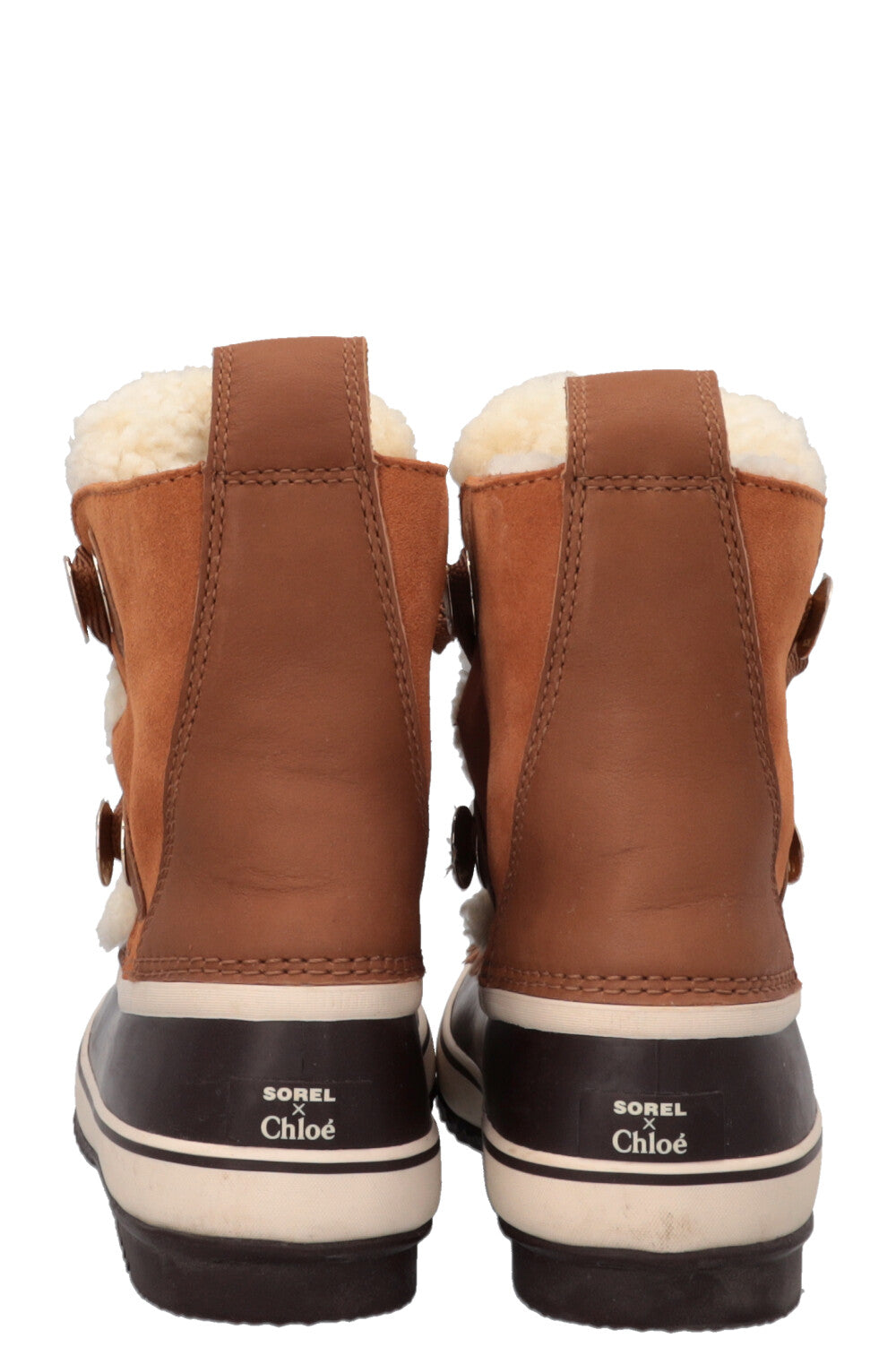 CHLOÉ x Sorel Shearling Boots Brown