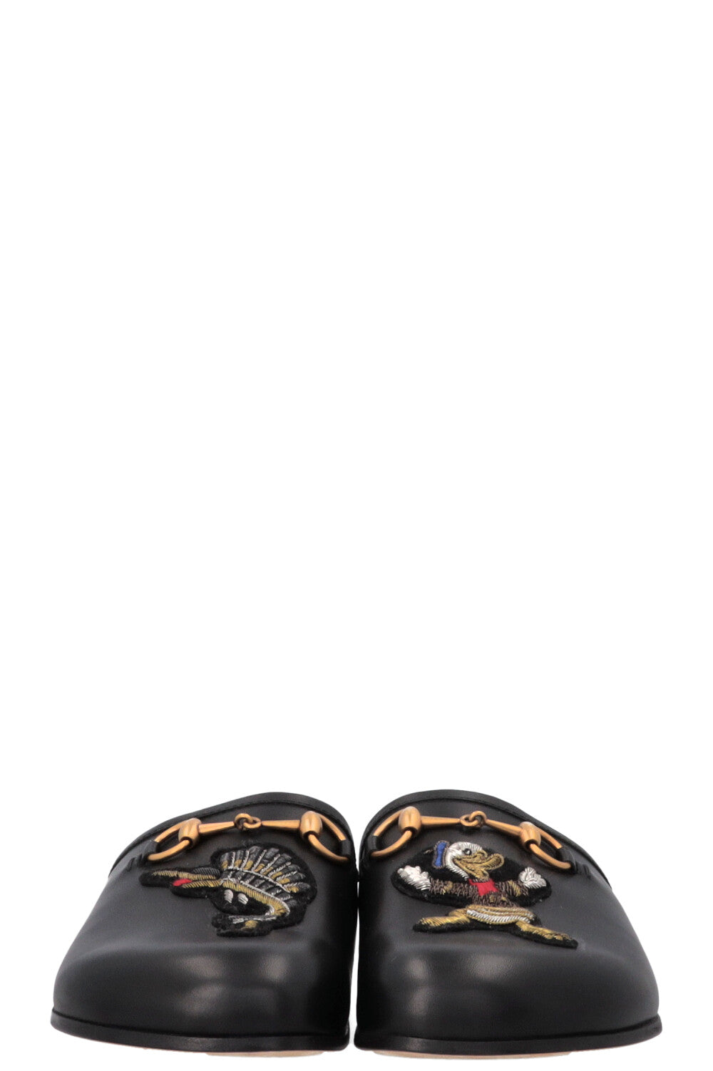 GUCCI x Disney Donald Duck Horsebit Slippers Leather Black
