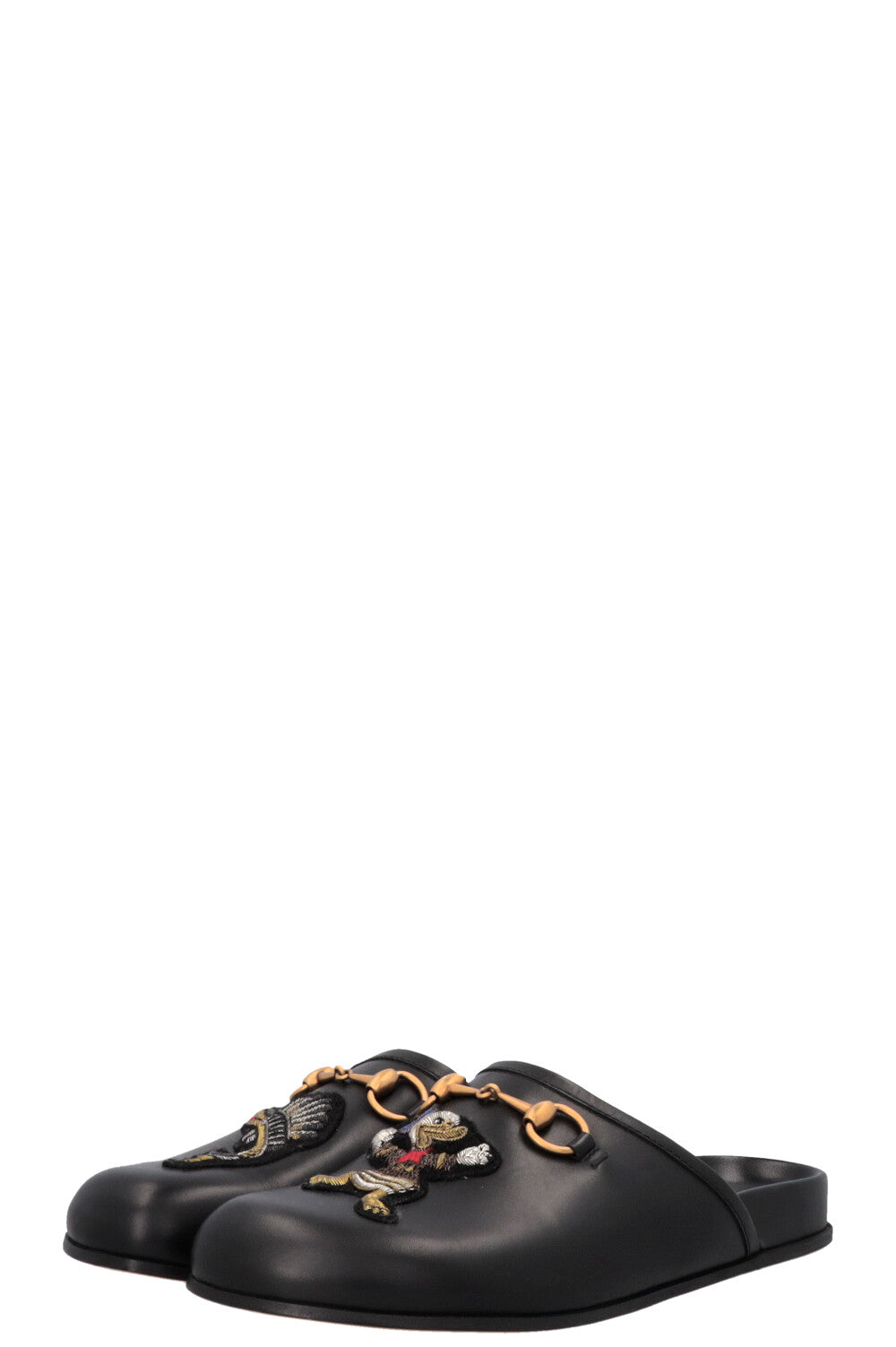 GUCCI x Disney Donald Duck Horsebit Slippers Leather Black