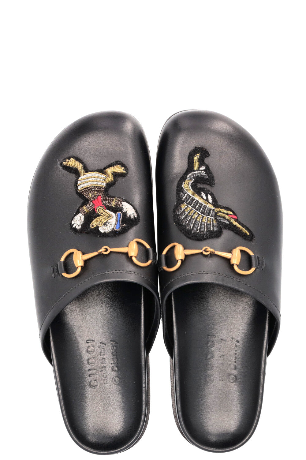GUCCI x Disney Donald Duck Horsebit Slippers Leather Black