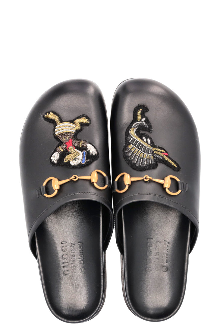 GUCCI x Disney Donald Duck Horsebit Slippers Leather Black