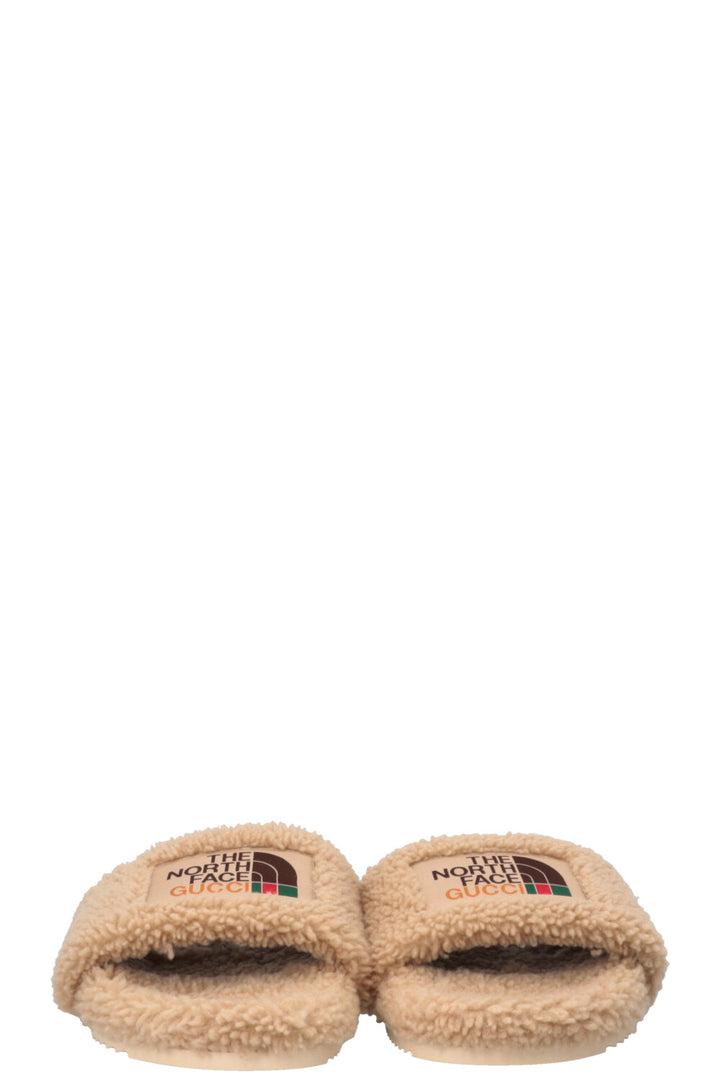 GUCCI x The North Face Shearling Flats Beige