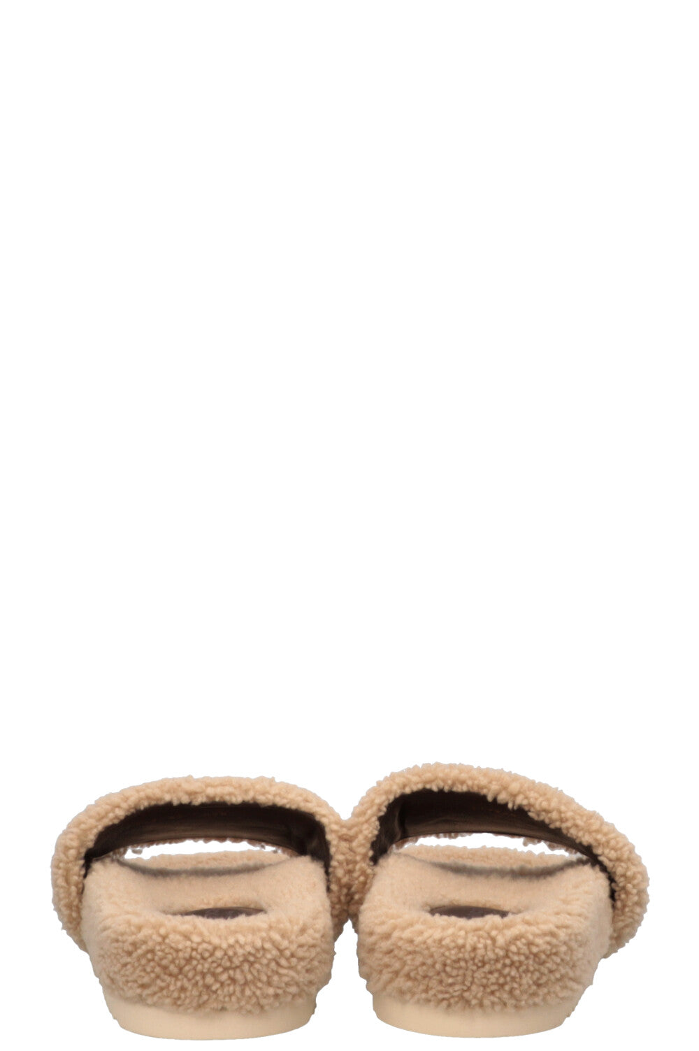 GUCCI x The North Face Shearling Flats Beige