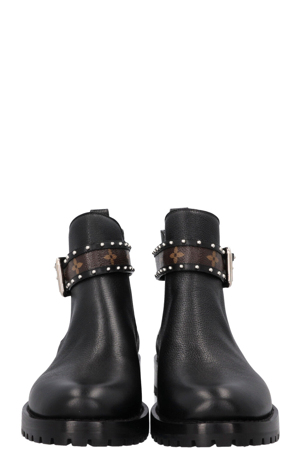 LOUIS VUITTON MNG Buckled Ankle Boots Black
