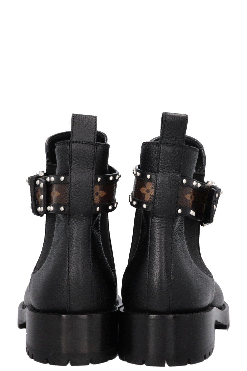 LOUIS VUITTON MNG Buckled Ankle Boots Black
