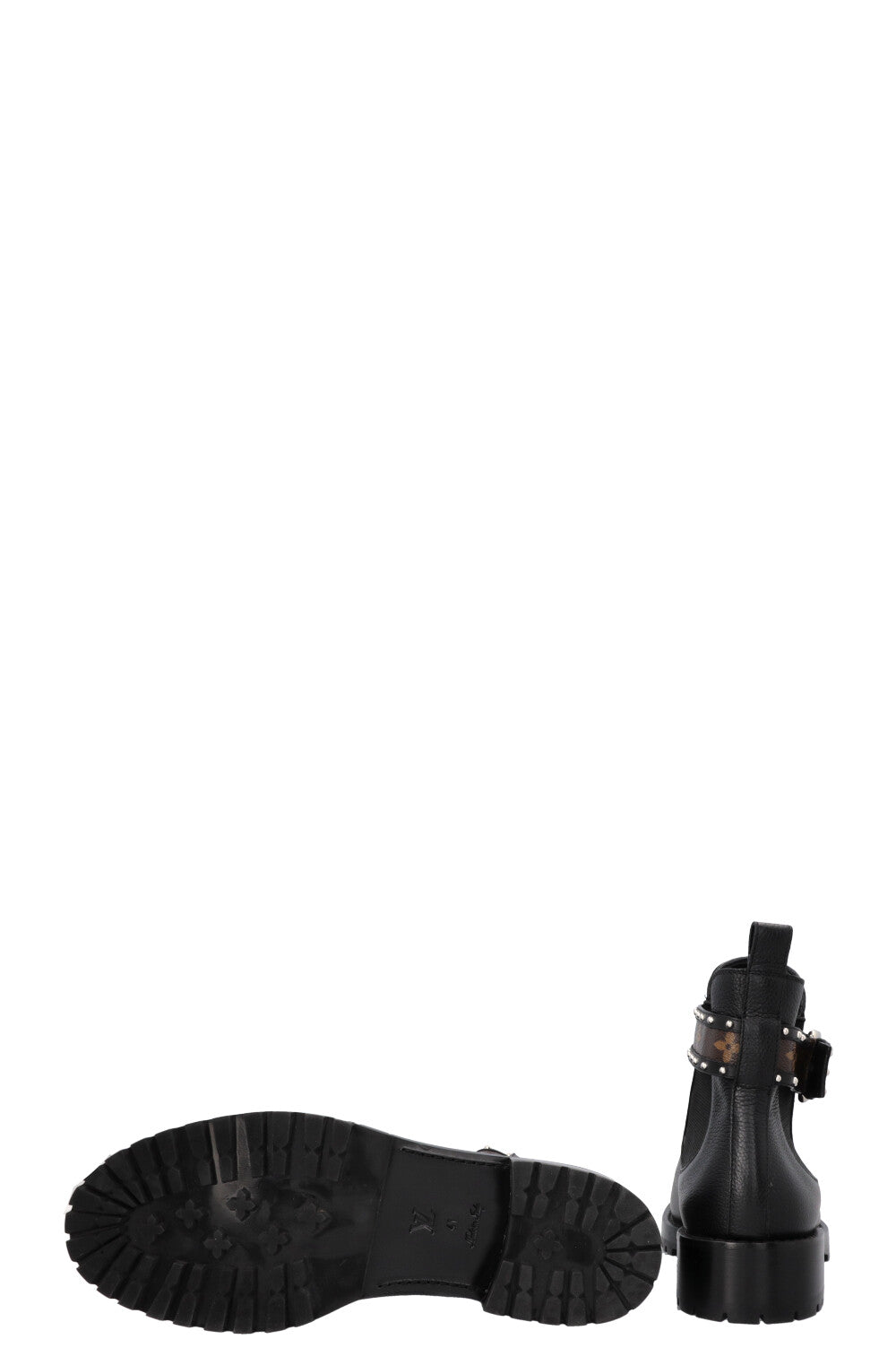 LOUIS VUITTON MNG Buckled Ankle Boots Black