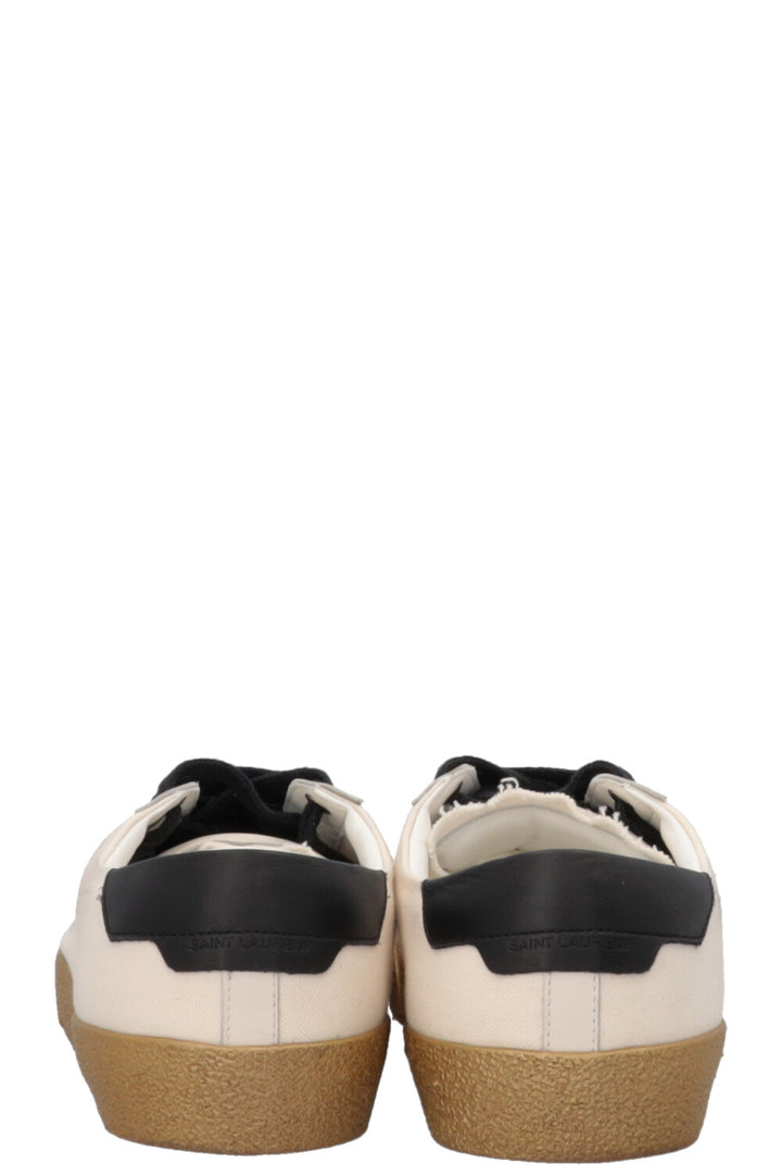 SAINT LAURENT Distressed Court Sneaker Ivory