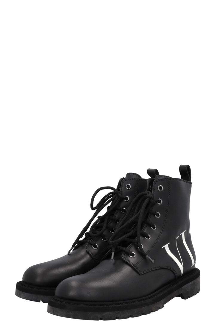 VALENTINO VLTN Logo Ankle Boots Black