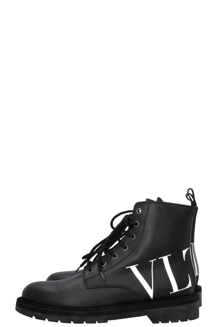 VALENTINO VLTN Logo Ankle Boots Black