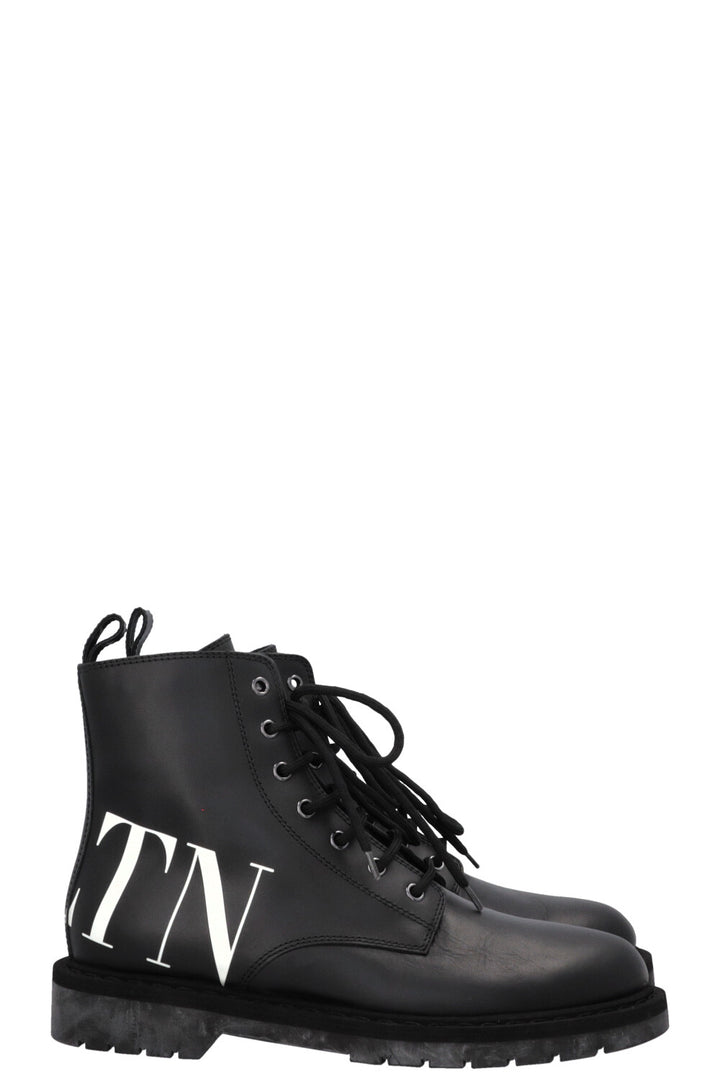 VALENTINO VLTN Logo Ankle Boots Black