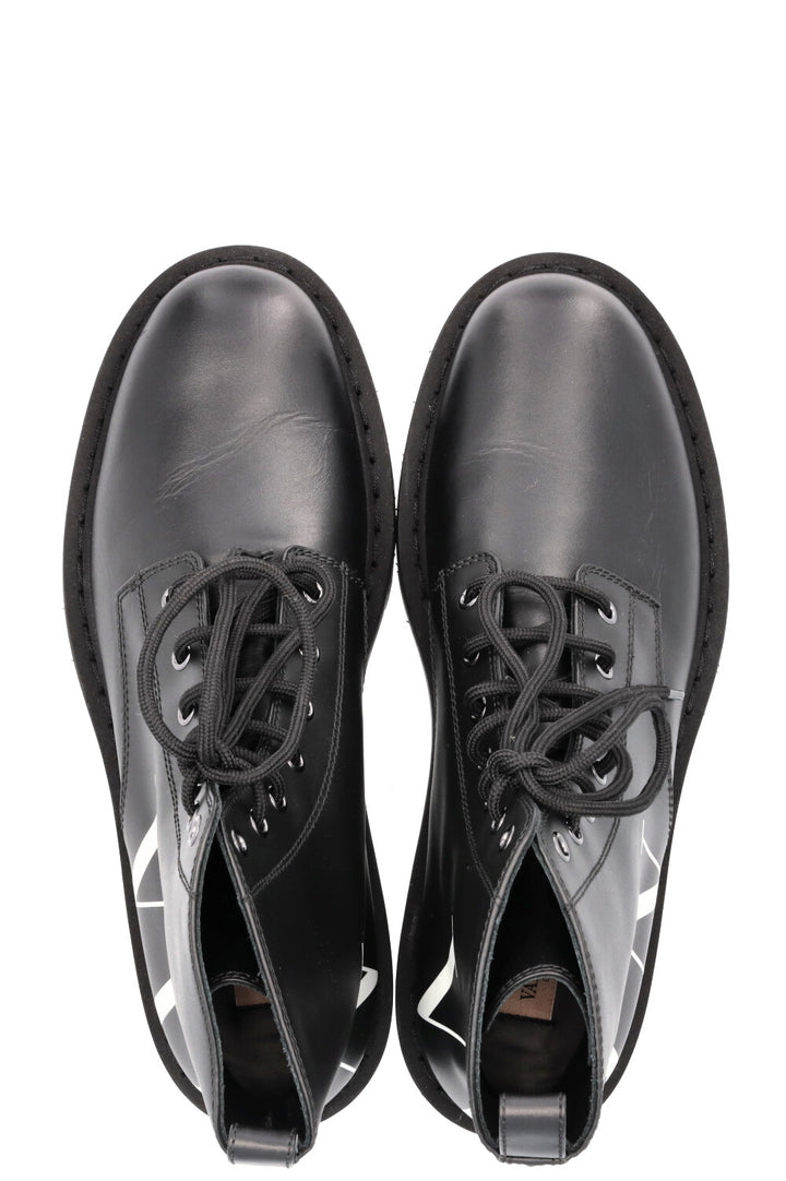 VALENTINO VLTN Logo Ankle Boots Black