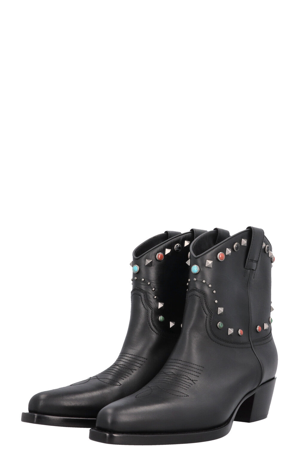 Bottes de cowboy Rockstud VALENTINO noires