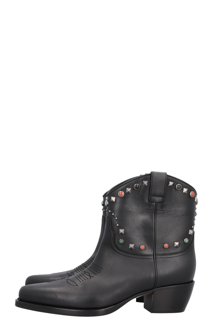 Bottes de cowboy Rockstud VALENTINO noires