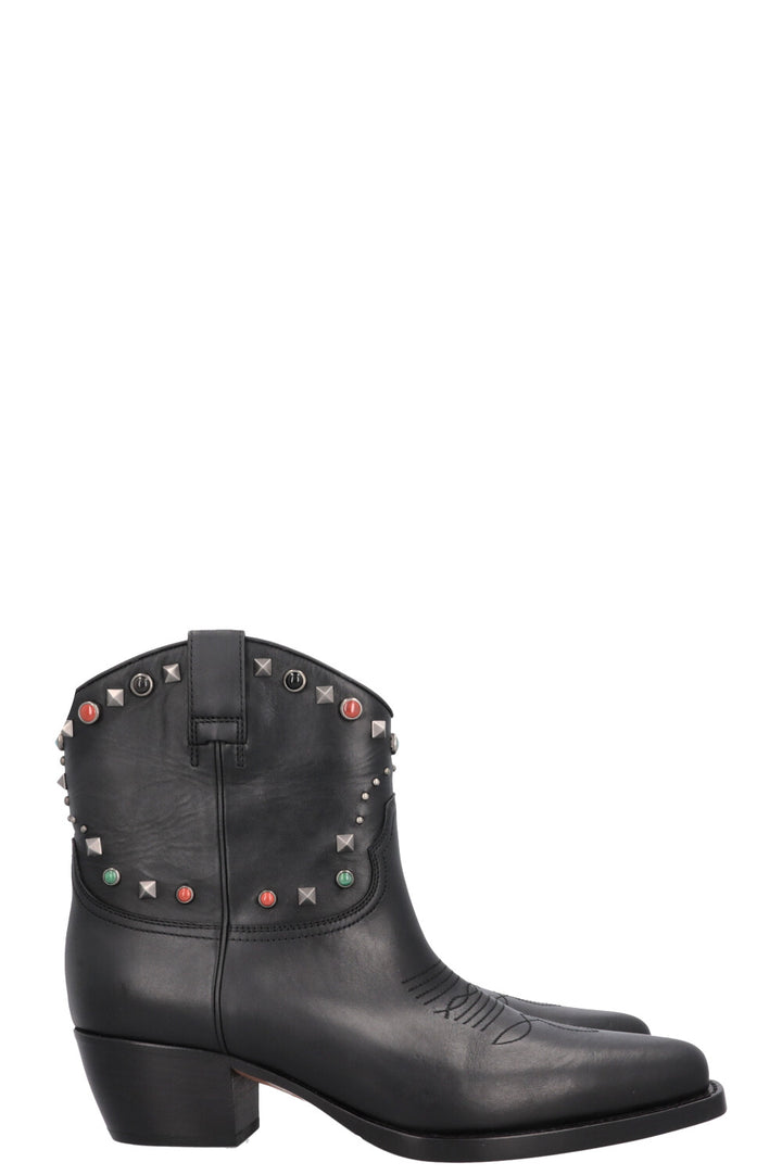Bottes de cowboy Rockstud VALENTINO noires