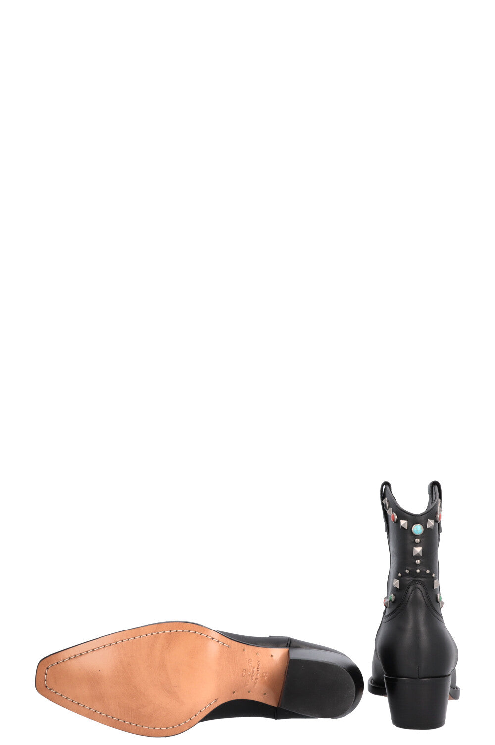 Bottes de cowboy Rockstud VALENTINO noires