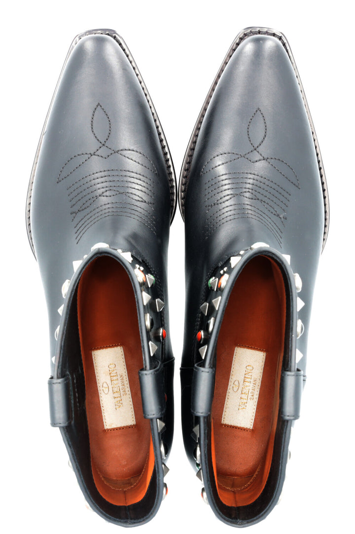 Bottes de cowboy Rockstud VALENTINO noires