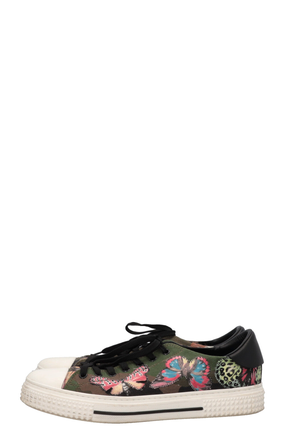 VALENTINO Butterfly Embroidered Low Top Sneaker Green