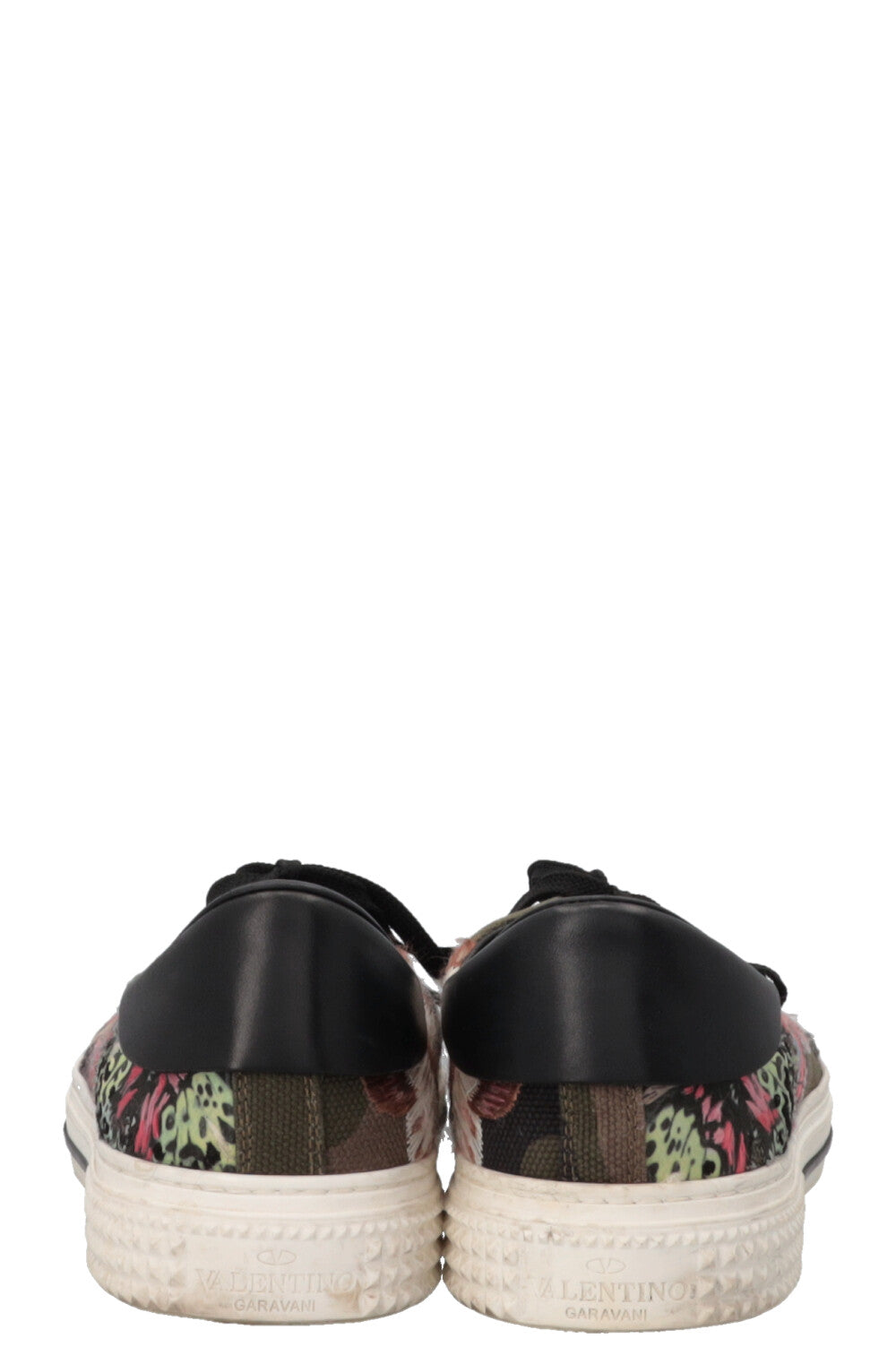 VALENTINO Butterfly Embroidered Low Top Sneaker Green
