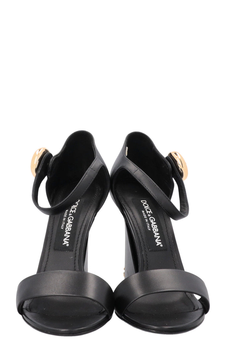 DOLCE&GABBANA Keira Jewel Button Wedges Black